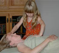 massage train with children