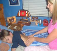 kids massaging each other